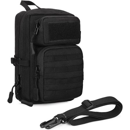 Crossbody-laukku, taktinen olkalaukku, Molle-sotilaskassi, mini-olkalaukku, miesten monitoiminen pieni laukku, miehille ja naisille, sopii 
