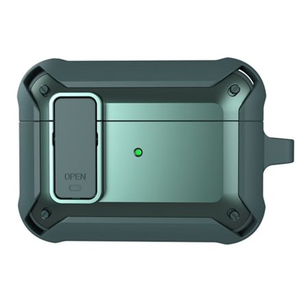 AirPods Pro 2 skyddsfodral i silikon med spänne - Grön