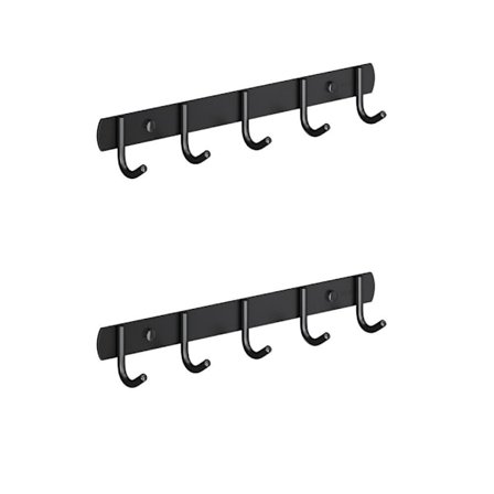 2 Stk Knagerække Væg Knagerække med Kroge Væg Krogstativ
