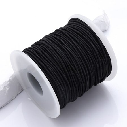 Joustonauha rannekoruille, 01# musta, 1,2 mm