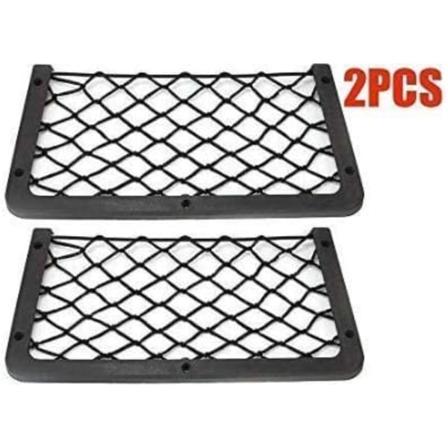 Bilopbevaringsnetpose med plastikramme, 35 * 18 cm elastisk nylonbilnetlomme, bagsæde smartphoneholderarrangør til V - W T5 T6