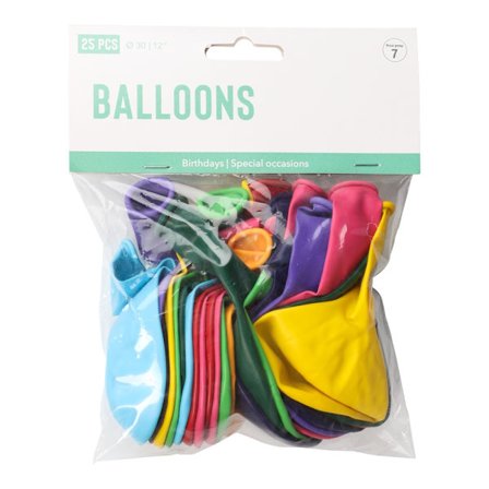 Ilmapallot 30 cm Sekoitus 25 kpl