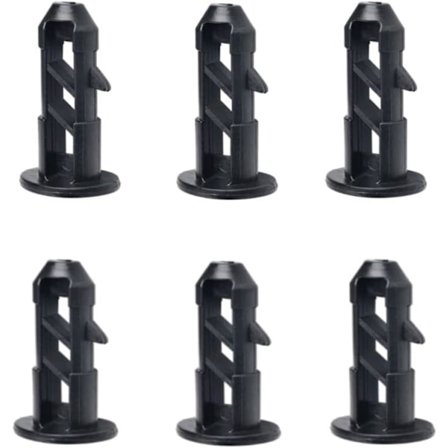 Pakke med 3 par plasthengsler for 240 l søppelkasselokk - 67 x 31 mm