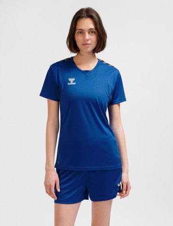 Hummel Hmlauthentic Pl Jersey S/S Woman - Blue - XL
