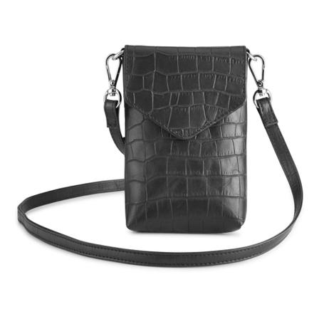 Markberg Mobiltaske CarlyMBG Calm Croco Sort, Dame Skuldertasker, Størrelse: ONE Size