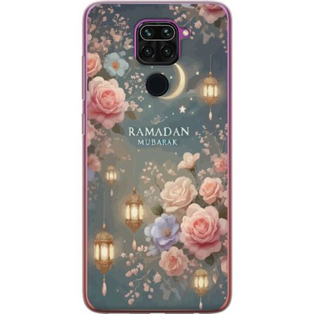 Yhteensopiva Puhelinkuori Xiaomi Redmi Note 9 Pimeä fantasiamaailma ihmisellä ja demonisella olennolla tulisessa maisemassa, jossa yliluonnollista v