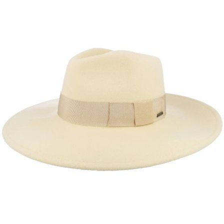 Brixton - Beige fedora Hatt - Joanna Felt Light Khaki Fedora @ Hatstore