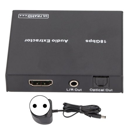 HDMI Ljudextraherare 18Gbps 4K 60Hz Konverterare för DVI HDCP 2.2 med EU-kontakt