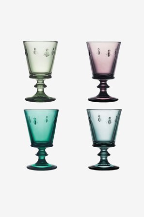 La Rochére - Vinglas Mixed Colours Abeille Set med 4 glas La Rochere - Flerfärgad - Glas - Från Homeroom
