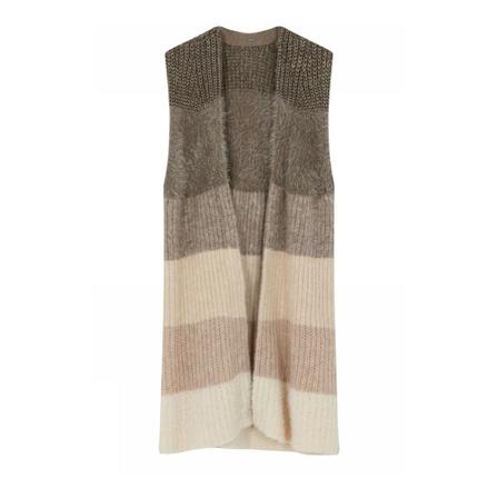 Gustav Peace Knit Cardi Cape Brun, Dame Slipover