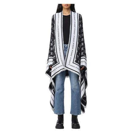 Pinko Capes Sort, Dame Poncho, Størrelse: ONE Size