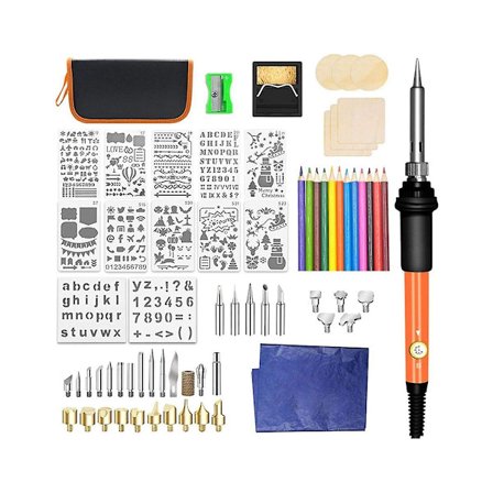 Vedbrenningssett 60w Vedbrenningspenn Verktøy Vedbrenner For Preging Utskjæring Pyrografi