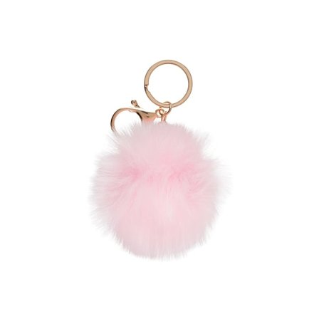 Lyxig boll pompom nyckelring väska plysch