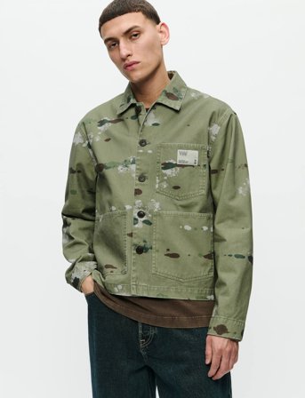 WOOD WOOD Wwstefan Worker Jacket 25184 - Green - L