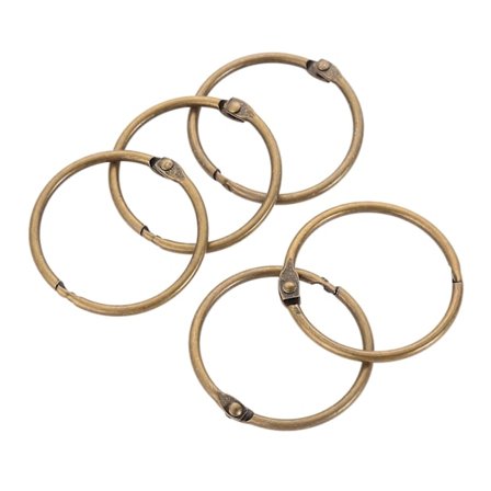 5 stk. 20/25/32/38mm metal ringbind, løsblad ringbind, nøglering, cirkel, DIY-album, scrapbog, håndværk