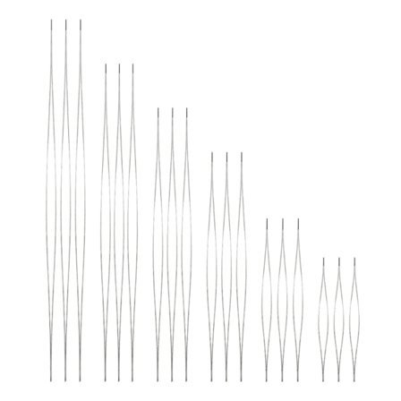 18 stk perlenåler, 6 størrelser perlenåler store øyep perlesnål perlenål med nåleflaske