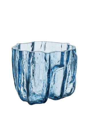 Kosta Boda Vas Crackle Vaser Blå H 17.5cm