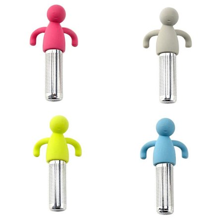 4-pack Ultrafint Nät Rostfritt Stål Te-sil Multifunktionell Humanoid Te-läckage