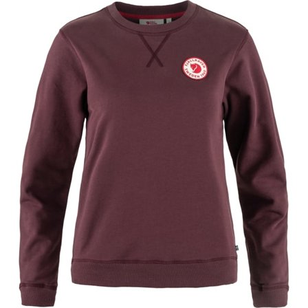 Fjällräven Women's 1960 Logo Badge Sweater in Port, Bio-Baumwolle | Size: Small