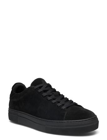 Slhdavid Chunky Clean Suede Trainer B Låga Sneakers Svart Selected Homme