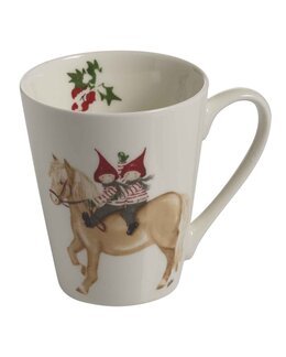 Porslinsmugg med handritat motiv Jul 1-pack Vit - Jul - Nääsgränsgården