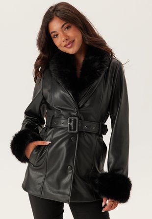 Chiara Forthi - Faux Fur PU Jacket - 42