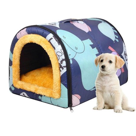 Vattentät hundkoja för utomhusbruk med termisk vinterisolering och avtagbar dyna [YJD]