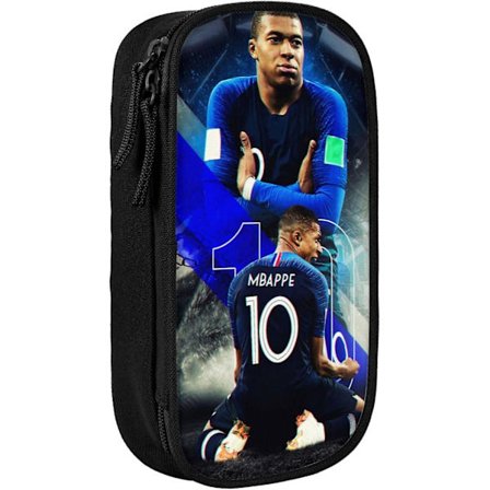 #7 Mbappe #10 Penalhus med stor kapacitet til kontor, college, stor opbevaring, taske, poseholder, æske, makeup taske BD-0078 (LGL)