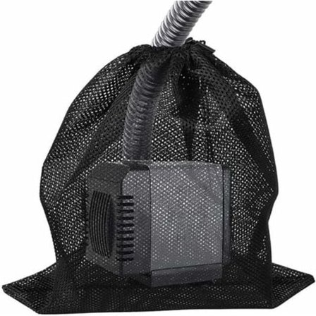 Pumpefilterpose med snøring, vannfilterpose for pumpe, damfilterpose, filterpose i mesh, tilbehør til akvariefilter