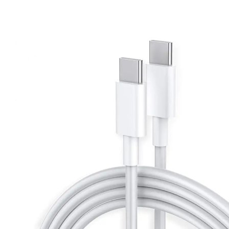 Laddkabel USB-C - USB-C 1m - Vit