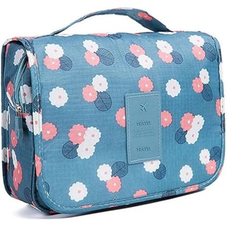 Blå dröm hopfällbar vattentät kosmetikväska (blå blomma), sa