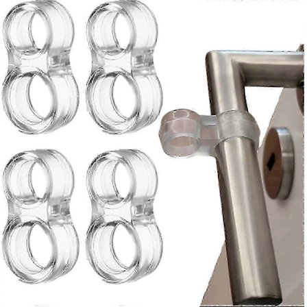 Transparent Dörrstopp Väggskydd (12 st), Ljudreducerande från Dörrknoppar, Transparent Dörrbuffert i Silikon, Dörrknopp Väggskydd