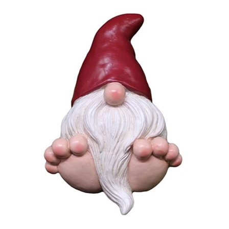 Miniatyr Gnome Figurines Big Feet Dwarfs Statue RÖD