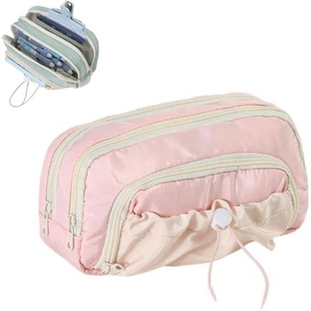 Rose-tema penal, søtt penal, vakkert vanntett penal med snøring, stor kapasitet student skrivesaker oppbevaringspose.