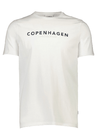 Lindbergh Copenhagen print tee S/S T-Shirt Överdelar Herr Vit S