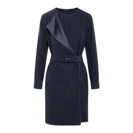 Emporio Armani Wrap Kjole Blå, Dame