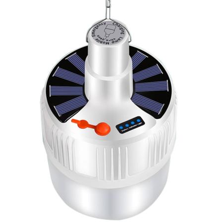 Taitettava aurinkolamppu Valkoinen lataus LED Camping USB Rechargea