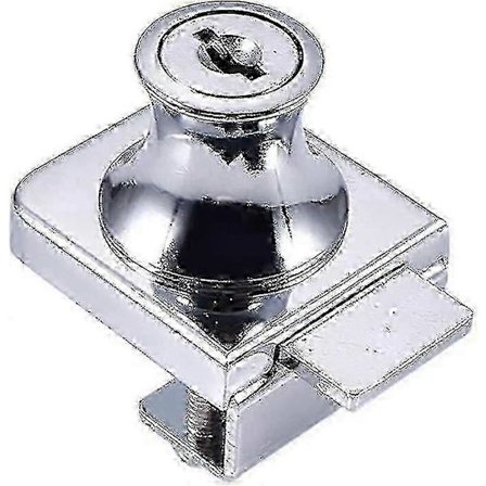 Lasioven lukko, kromiteräslukko, lasinäytön lukko, lukko lasioville Vitriinilukko, lasiovelle 5-8 mm poranterällä ja 2 avaimella