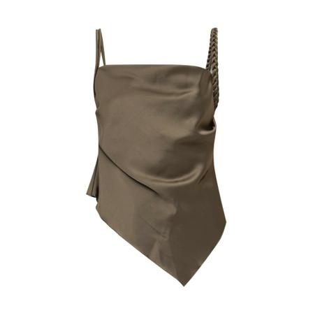 Nanushka ‘Stina’ satin tank top Grøn, Dame