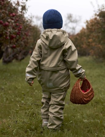 CeLaVi Softshell Pants - Solid - Khaki green - 122