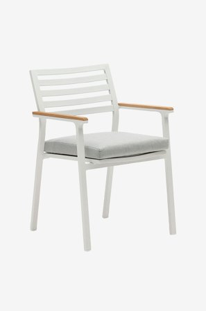 Kave Home - Armstol Bona, 4-pk - Hvit - Spisestoler - Fra Homeroom