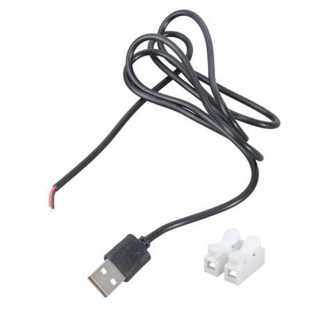 5V USB-ladekabel med fjærklemmer for elektroniske enheter 100cm/180cm Loddefri Enkel installasjon