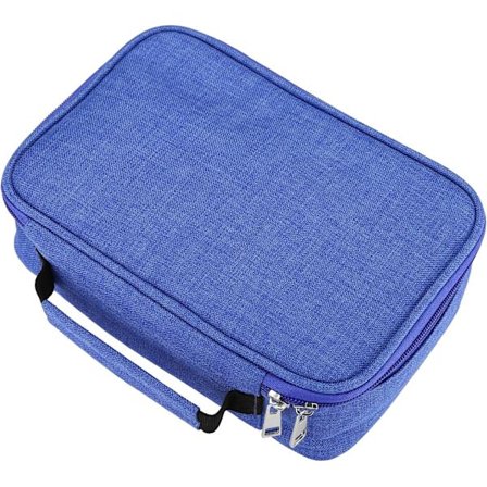 Skole penalhus, stort penalhus, børns skole penalhus til drenge og piger, 72 rum, blå