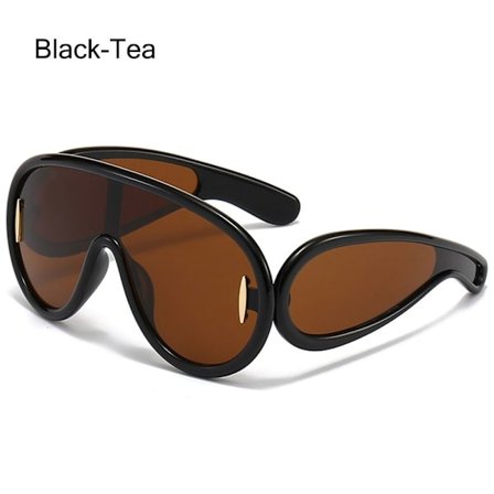 Y2K Wave Mask Solglasögon Sport Punk Shades UV400