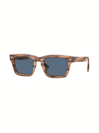 Burberry SUNGLASSES in Acetate, BROWN color, with lens in POLYAMIDE STANDARD, DARK BLUE color.