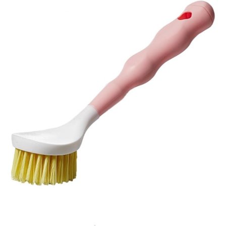 Opvaskebørste, Multifunktionel køkkenbørste med langt håndtag til rengøring af gryder, pander og køkkenvaske - Pink
