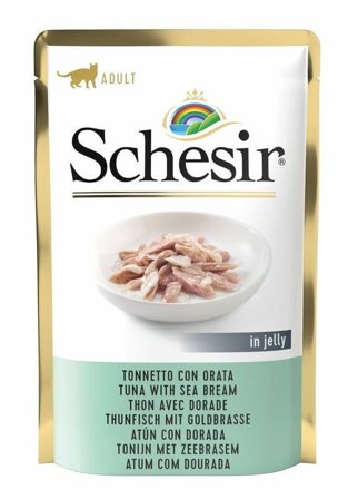 Schesir Tonnetto Con Orata In Jelly Cibo Umido Gatti Adulti