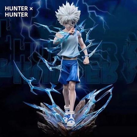 med eske Hunter x Hunter Killua Zoldyck Actionfigur Samlemodell Dekor PVC Leke 23cm for Anime-fans