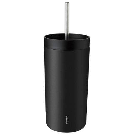 Stelton To Go Sip termomugg med sugrör 40 cl, svart | Utematlagning > Friluftsliv > Termosmugg | Bagaren och Kocken