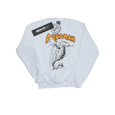 DC Comics Dam/Kvinnor Aquaman Mono Action Pose Sweatshirt XXL